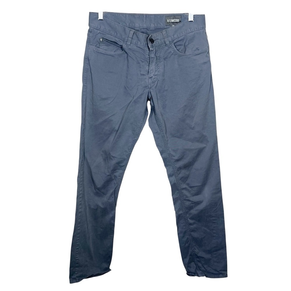 Linksoul Mens Casual Golf Athletic Straight Leg Gray Pants Size 30x31